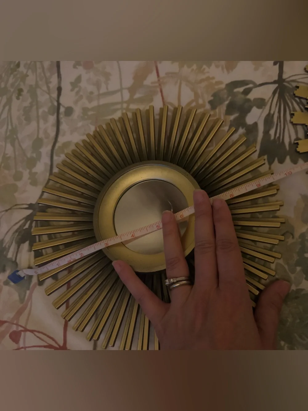 Gold Sunburst Wall Mirror Set - Decorative Home Wall Decor